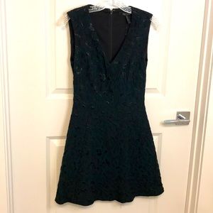 BCBG Hannelli Leopard Jacquard Cocktail Dress